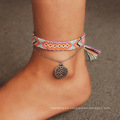 Shangjie OEM Summer Beach Double Wave Anklet Hild -Foot Chain Jewelry Anklet Tobilleros de verano